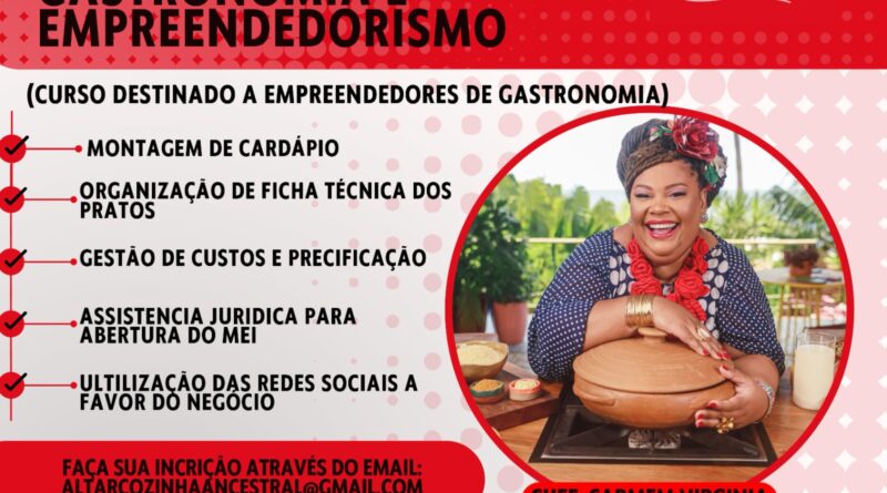 Curso 'Fundamentos da Gastronomia e Empreendedorismo' com Dona Carmem Virginia nos dias 10 e 11 de setembro no Altar Cozinha Ancestral, São Paulo