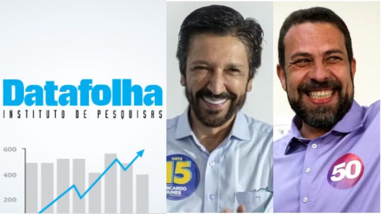 Eleições. Datafolha. — Foto/ Reprodução: Ricardo Nunes (MDB) e Guilherme Boulos (PSOL)