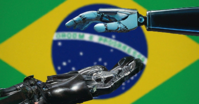 Brasil VS Inteligência Artificial IA. Imagem: Gemini/ Olhar Digital