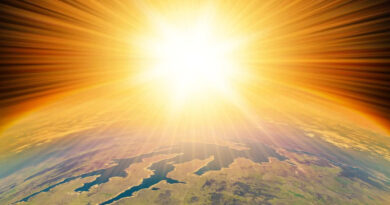 Raios cósmicos, provenientes especialmente do Sol, atingem frequentemente a Terra. Crédito: Benny Marty/ Shutterstock