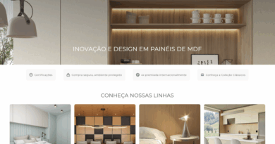 Interface do novo site da Greenplac, fabricante de MDFs, destacando o design contemporâneo e a navegação intuitiva, com produtos exclusivos em exibição.